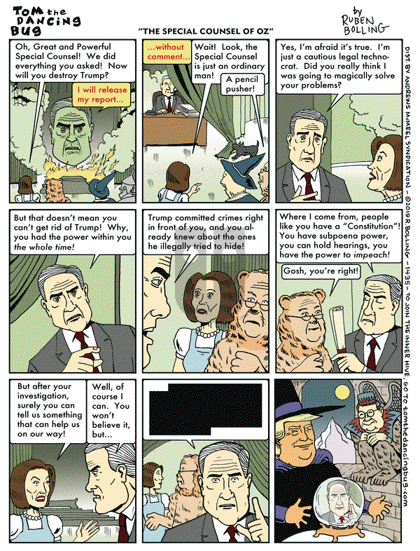 Tom the Dancing Bug on Friday April 26, 2019 Comic Strip