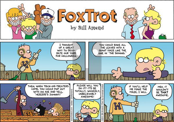 FoxTrot on Sunday October 23, 2011 Comic Strip
