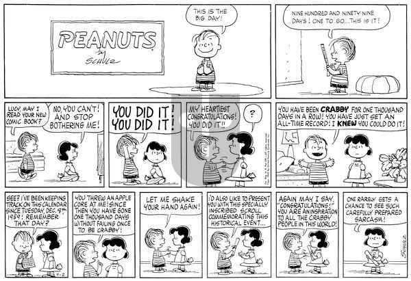 Peanuts on Sunday September 2, 1962 Comic Strip