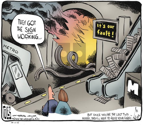 Tom Toles on Sunday October 11, 2015 Comic Strip