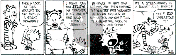 Calvin and Hobbes - Wednesday October 28, 2020 Comic Strip