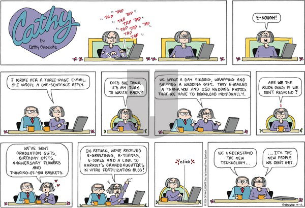 Cathy Classics on Sunday October 12, 2008 Comic Strip