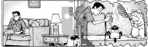 Get Fuzzy on Monday March 18, 2002 Comic Strip