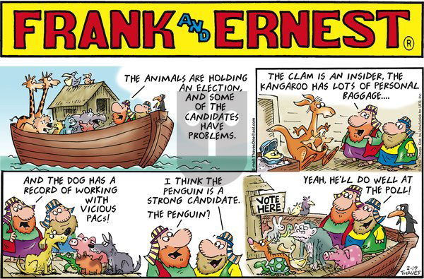 Frank and Ernest on Sunday February 19, 2012 Comic Strip
