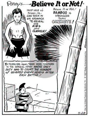 Ripley's Believe It or Not on Wednesday May 28, 1997 Comic Strip