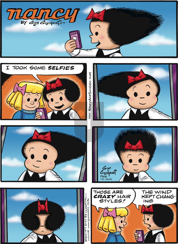 Nancy on Sunday February 15, 2015 Comic Strip