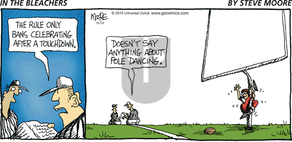 In the Bleachers on Sunday October 10, 2010 Comic Strip