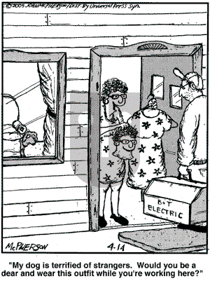 Close to Home on Thursday April 21, 2005 Comic Strip
