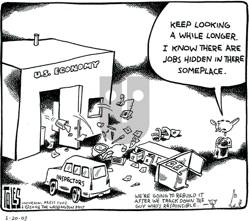 Tom Toles on Thursday February 20, 2003 Comic Strip