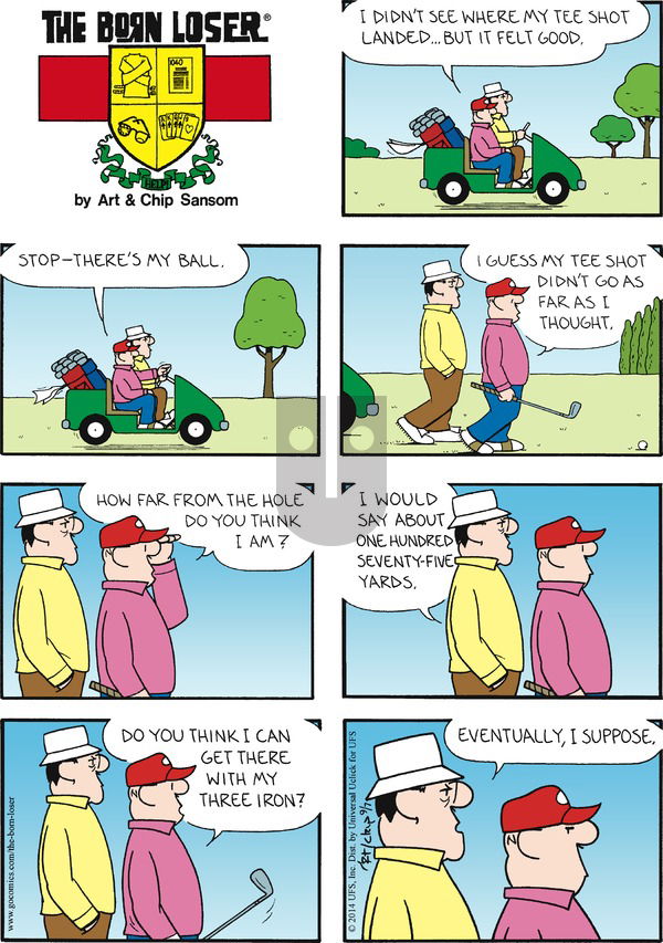 The Born Loser on Sunday September 7, 2014 Comic Strip