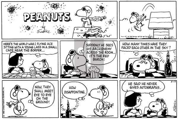 Peanuts on Sunday May 17, 1992 Comic Strip