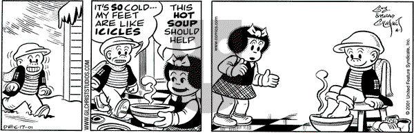 Nancy - Monday December 17, 2001 Comic Strip