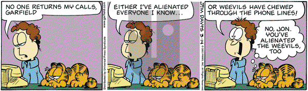 Garfield on Friday March 14, 2003 Comic Strip