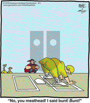 In the Bleachers on Saturday September 1, 2018 Comic Strip