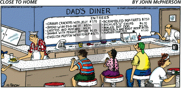 Close to Home on Sunday August 14, 2011 Comic Strip