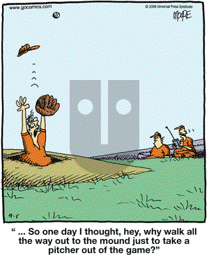 In the Bleachers on Friday September 5, 2008 Comic Strip