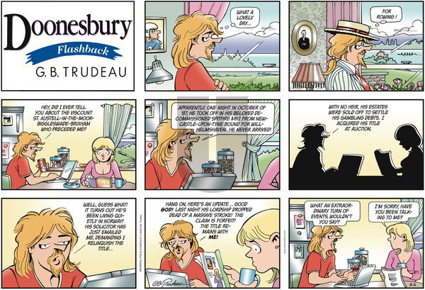 Doonesbury on Sunday August 2, 2009 Comic Strip