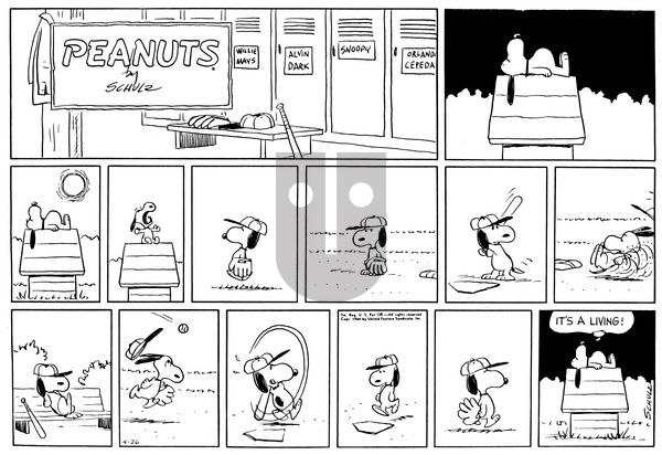 Peanuts on Sunday April 26, 1964 Comic Strip