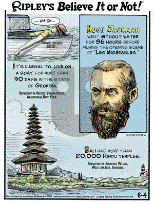 Ripley's Believe It or Not on Wednesday June 4, 2025 Comic Strip