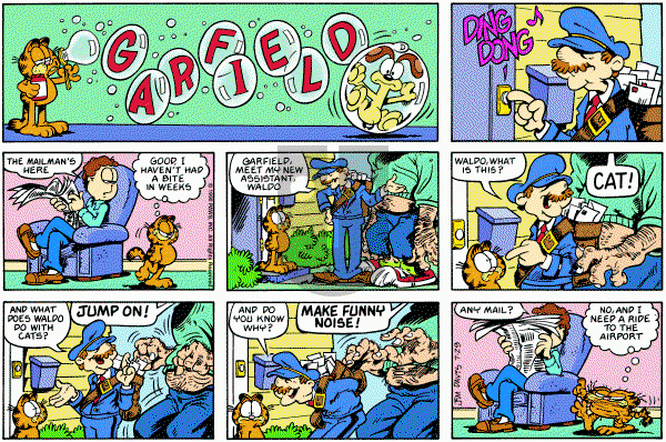 Garfield on Sunday July 29, 1990 Comic Strip