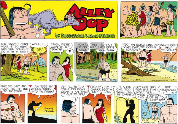 Alley Oop on Sunday November 9, 1997 Comic Strip
