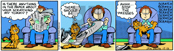 Garfield on Thursday December 13, 1990 Comic Strip