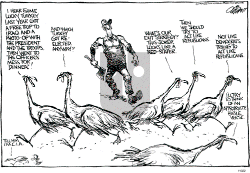 Pat Oliphant on Monday November 22, 2004 Comic Strip
