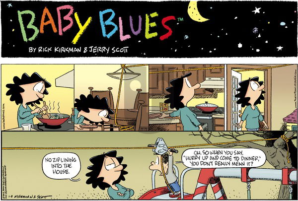 Baby Blues on Sunday January 8, 2012 Comic Strip