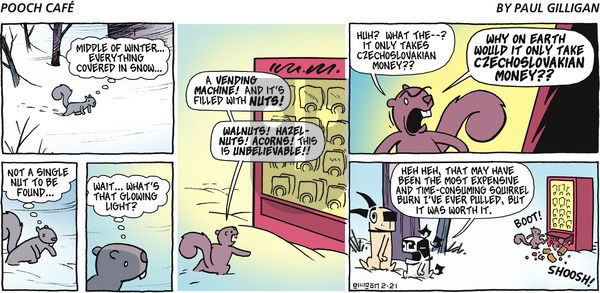Pooch Cafe on Sunday February 21, 2016 Comic Strip