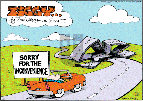 Ziggy - Sunday January 20, 2008 Comic Strip
