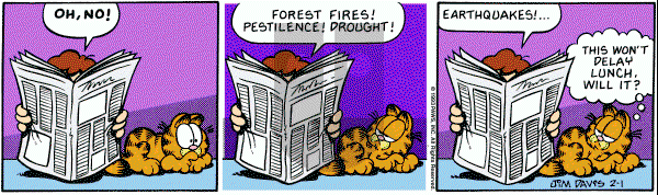 Garfield on Monday February 1, 1993 Comic Strip