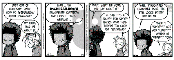 The Boondocks - Wednesday January 5, 2000 Comic Strip