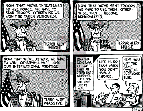 Ted Rall on Saturday March 22, 2003 Comic Strip