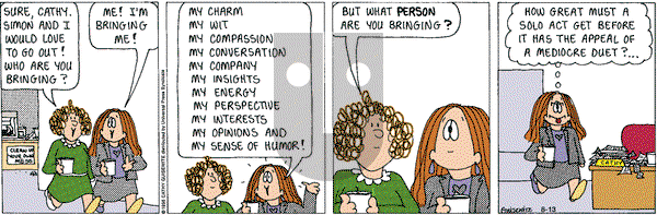 Cathy Classics on Monday August 13, 2001 Comic Strip