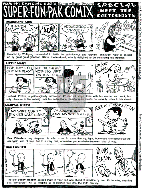 Tom the Dancing Bug on Sunday August 16, 1998 Comic Strip