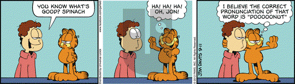 Garfield on Tuesday September 11, 2012 Comic Strip