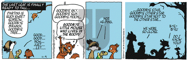 Over the Hedge on Saturday November 4, 2006 Comic Strip