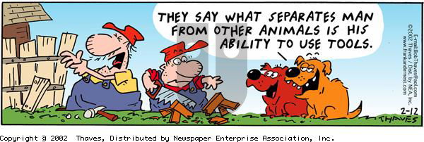 Frank and Ernest on Tuesday February 12, 2002 Comic Strip