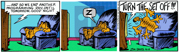 Garfield on Wednesday April 10, 1991 Comic Strip