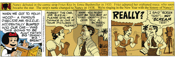 Nancy on Tuesday January 2, 2018 Comic Strip