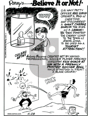 Ripley's Believe It or Not on Monday April 28, 2003 Comic Strip