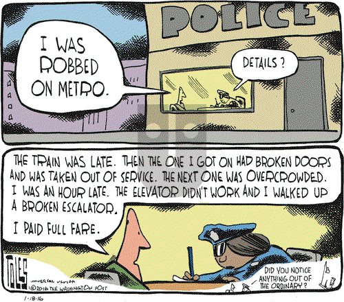 Tom Toles on Monday January 18, 2016 Comic Strip
