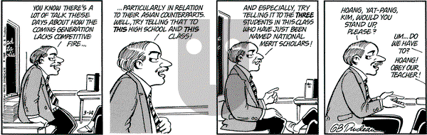 Doonesbury on Monday March 14, 1988 Comic Strip