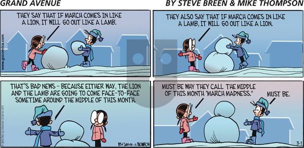 Grand Avenue on Sunday March 1, 2015 Comic Strip