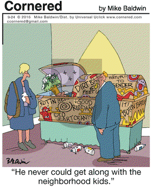 Cornered on Saturday September 24, 2016 Comic Strip