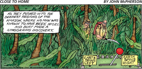 Close to Home on Sunday April 22, 2012 Comic Strip