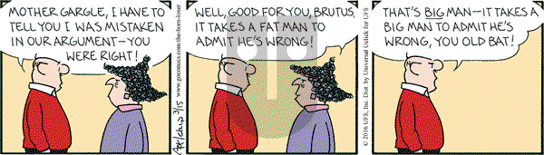 The Born Loser on Tuesday March 15, 2016 Comic Strip