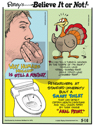 Ripley's Believe It or Not on Saturday May 16, 2020 Comic Strip