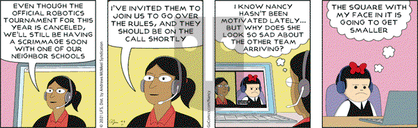 Nancy on Friday April 9, 2021 Comic Strip