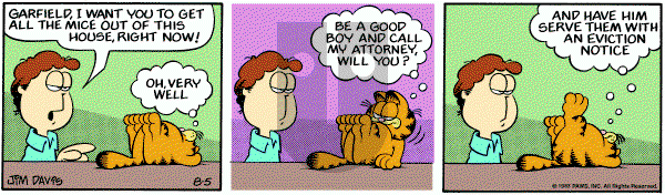 Garfield on Friday August 5, 1983 Comic Strip